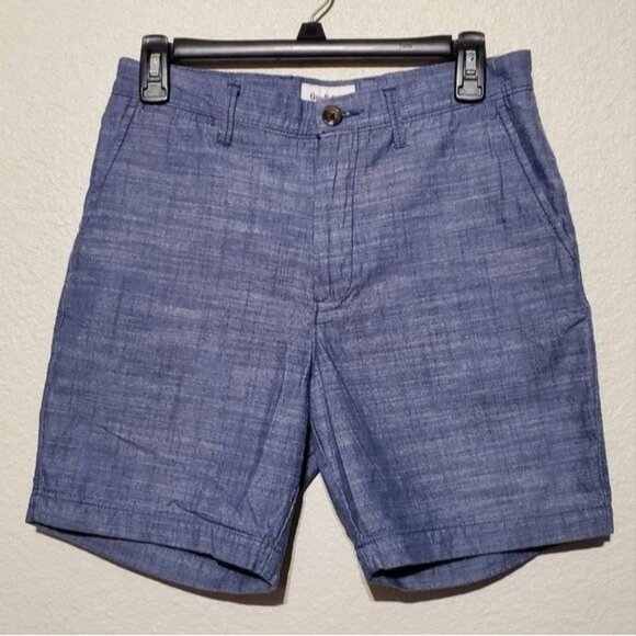 Goodiellow & Co Men's Chambray Linden Flat Front Shorts SIZE 28 - Picture 4 of 11